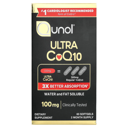 Qunol, Ultra CoQ10, 60 мягких таблеток