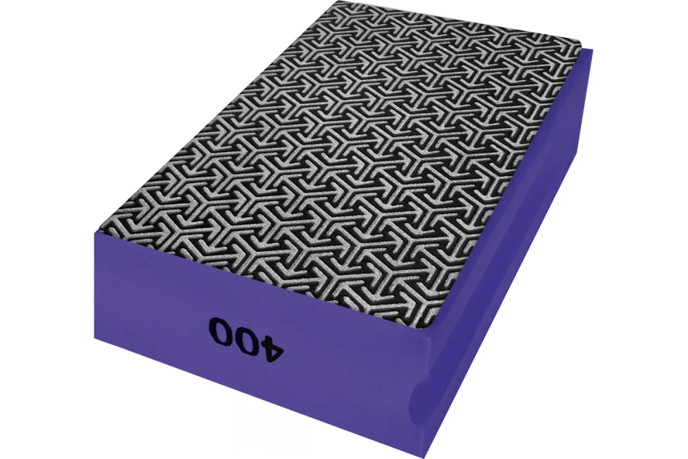 Губка алмазная гальваническая шлифовальная 90x55 мм, Р400 vertextools 90-55-400