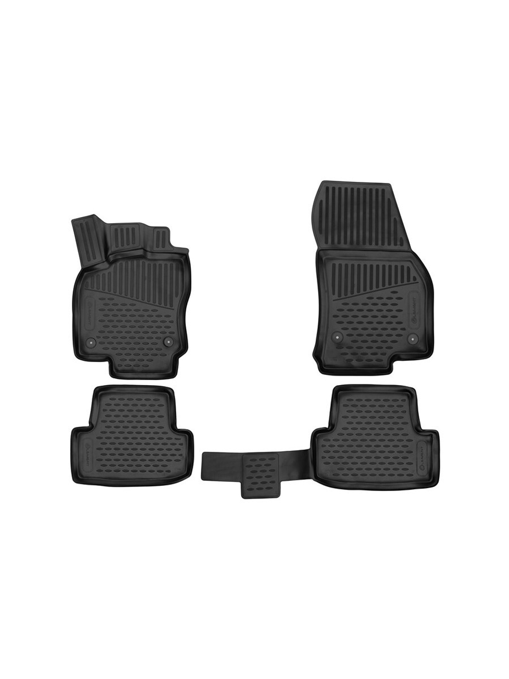 Коврики в салон для SKODA Karoq, Scout 2020- внедорожник, 4шт. (полиуретан) ELEMENT3D02444210K