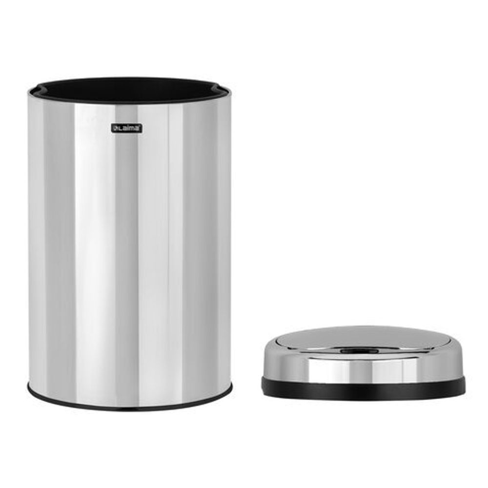 Ведро для мусора СЕНСОРНОЕ 30 л, нержавеющая сталь, зеркальная крышка, питание от 4-х батареек AA (не входят в комплект), LAIMA, 609329