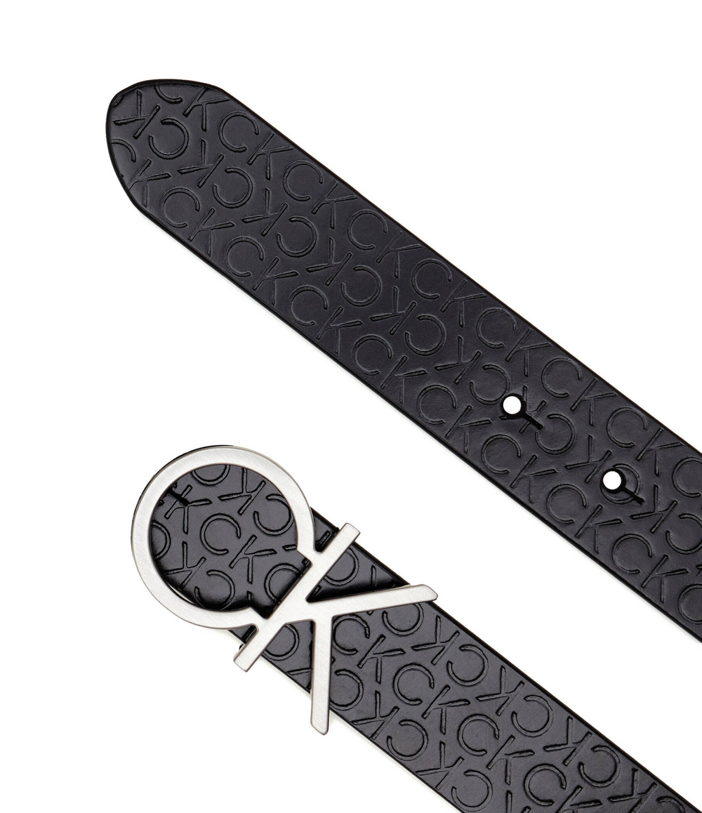 Кожаный двухсторонний ремень Calvin Klein - кремовый(K60K610156)