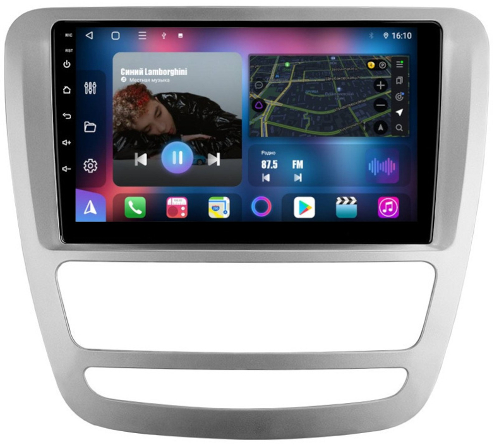 Магнитола Sollers ST6 (взамен монохром экрана), JAC T6 - FarCar BM9-9570 монитор 9.5" QLED на Android 14, TS10, 4+32Гб, CarPlay, 4G SIM-слот