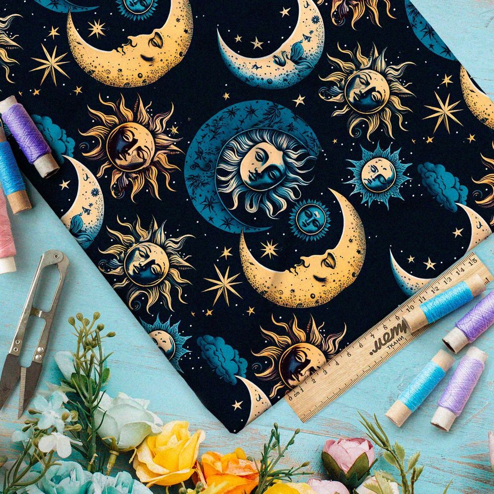 Ткань премиум сатин симфония светил