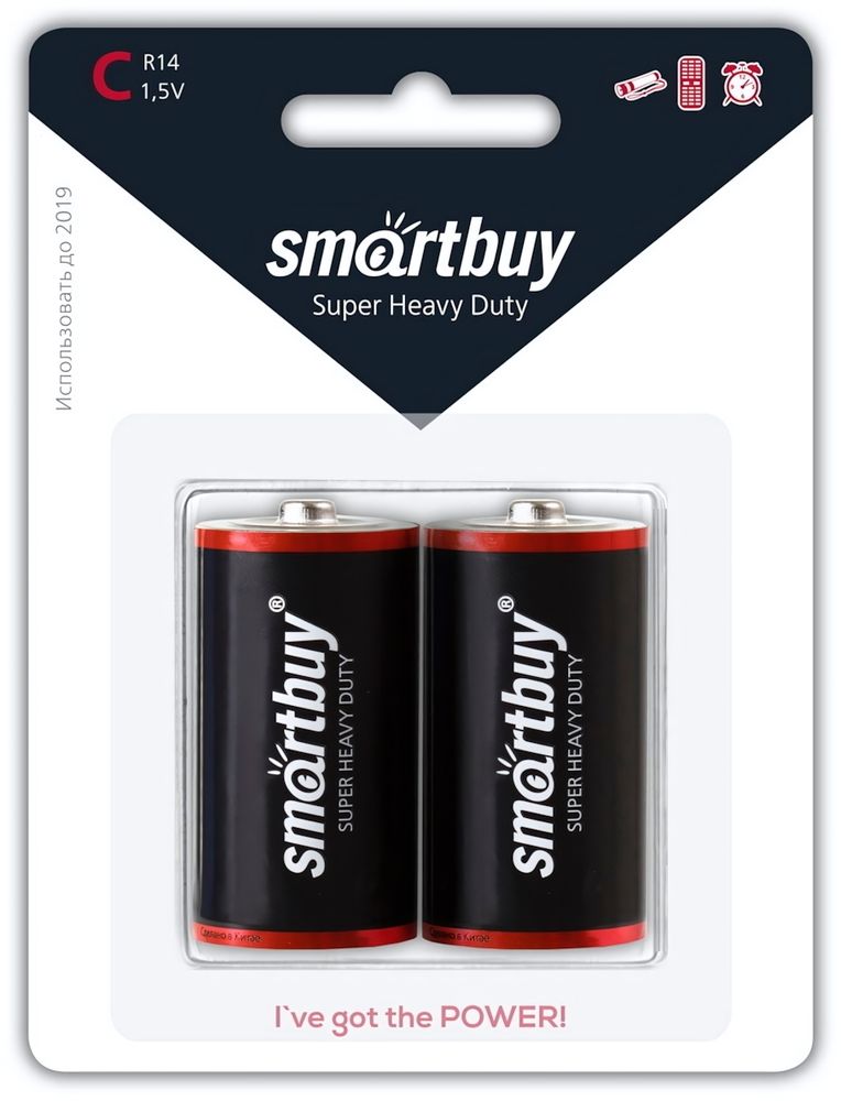 Элемент питания Smartbuy R14 BL/2 (комплект 2 шт)