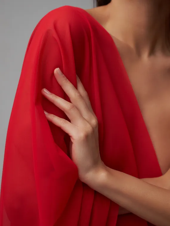 Сетка эластичная Lauma оптом, арт. 556, красный 100