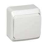 Schneider Electric ЭТЮД Белый Выключатель 1-клавишный открытая установка BA10-001B
