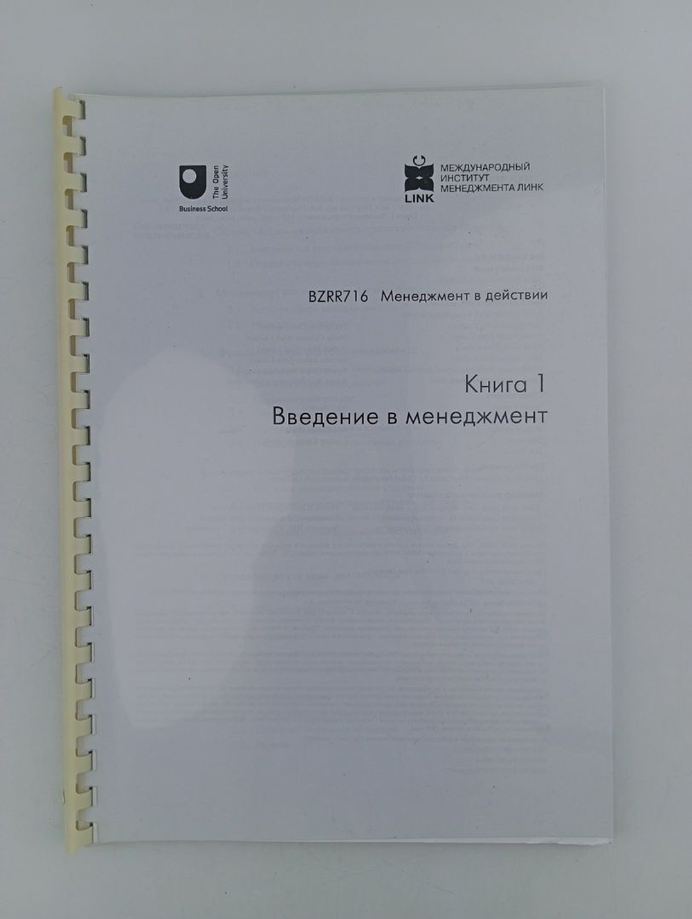 Книга 1. Введение в менеджмент. Линк