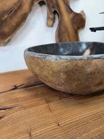 Раковина из речного камня RS-65882 45х35х15 из натурального камня