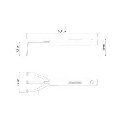 Рыхлитель Tramontina 77909001 садовый огородный культиватор с 3-мя зубьями с деревянной ручкой
