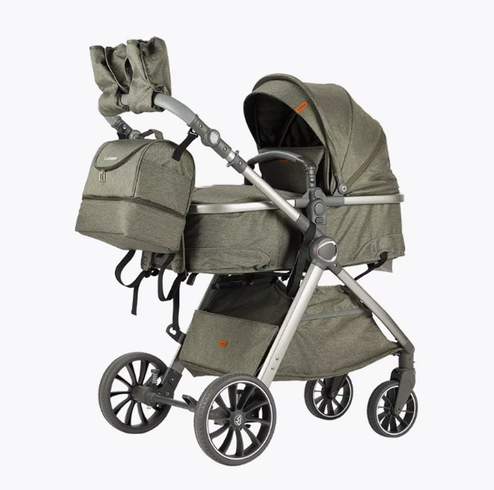Коляска Luxmom V8 3в1 (зеленый)