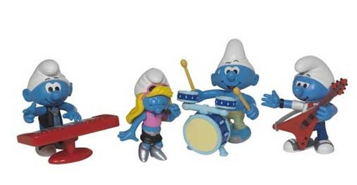Набор из 4-х фигурок Смурфиков "Музыканты"