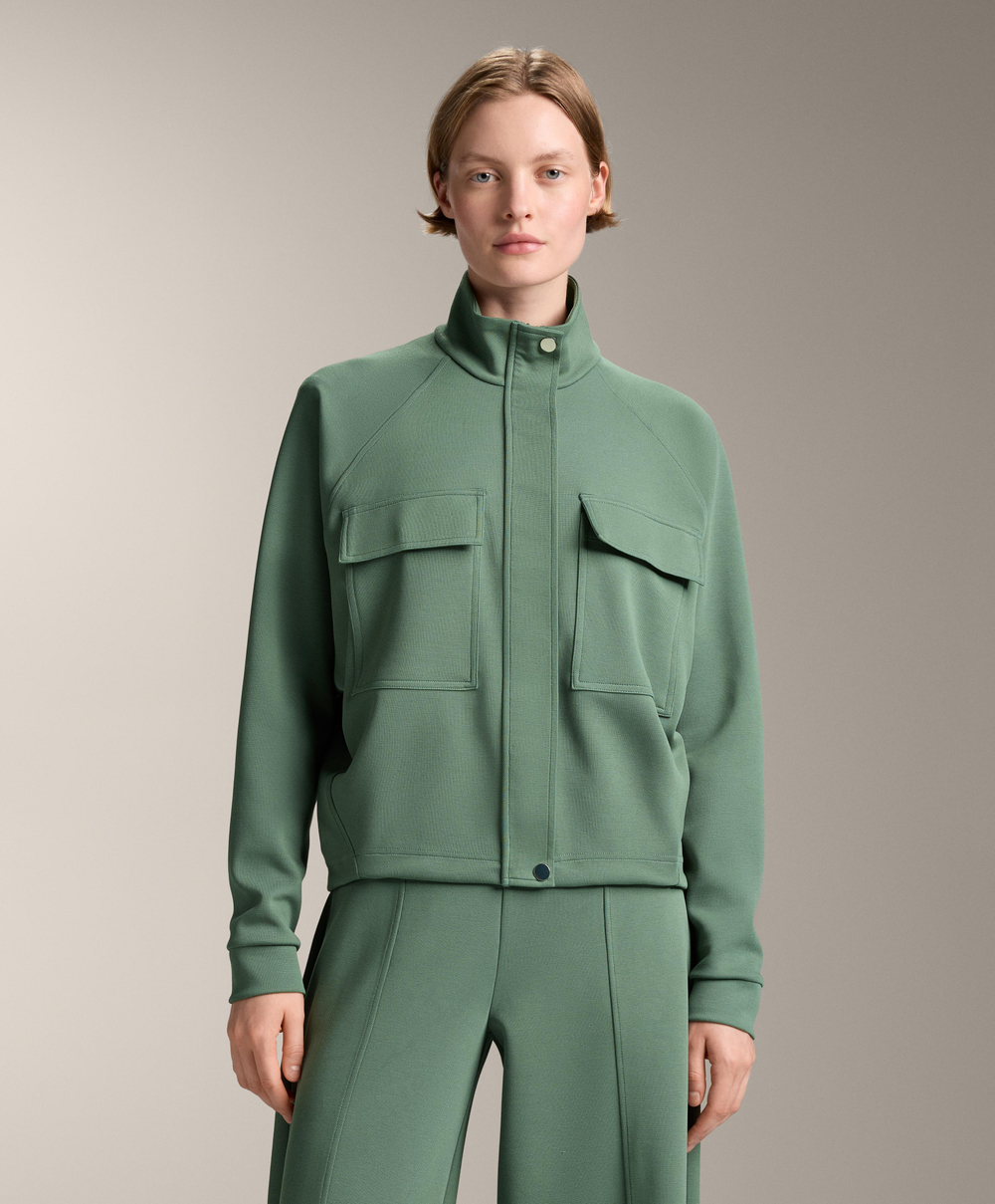 Oysho Куртка с карманами, линялый зеленый