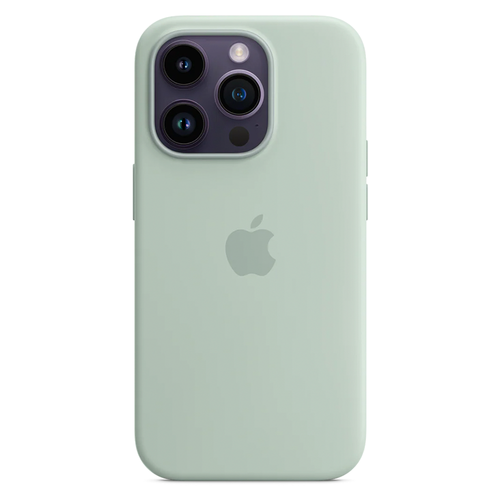 Силиконовый чехол с поддержкой MagSafe Apple Silicone Case для iPhone 14 Pro, Succulent (Агава)