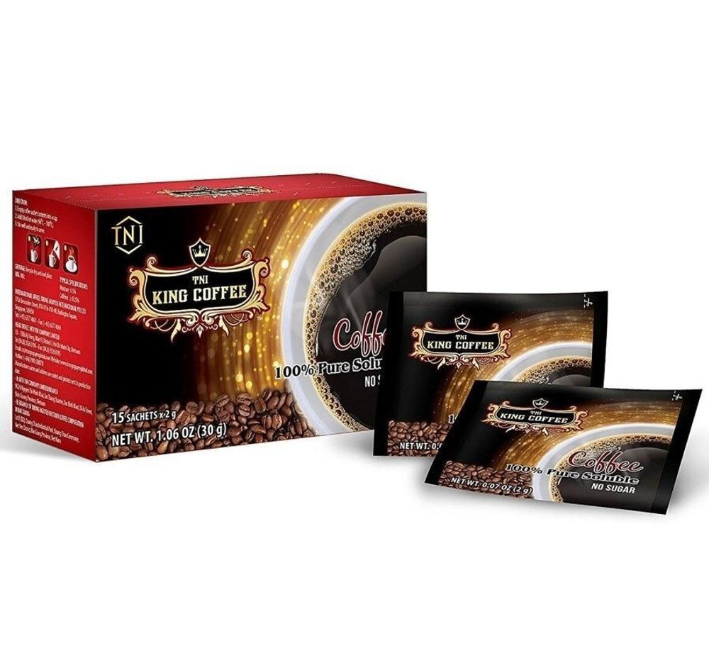 Вьетнамский растворимый черный кофе King Coffee, 15 пак. по 2 г.