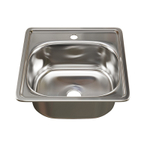 Мойка врез 38х38 (0,6) вып 3 1/2 MIXLINE 15см с сифоном