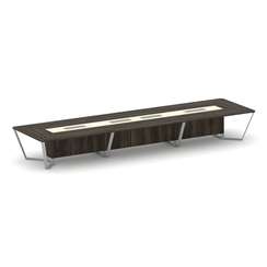 Steel Meet Стол переговорный прямоугольный KMK-PR.B.SP-18 Дуб Мали/Ваниль Глянец/Металл Серый 6000*1