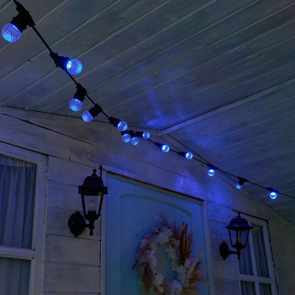 LED-D45-1W-BLUE-E27-CL-С PINEAPPLE Лампа декоративная светодиодная. Форма Ананас. прозрачная. Цвет синий. Картон. ТМ Volpe
