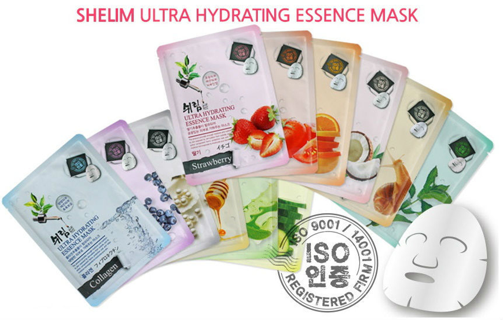 Маска тканевая для лица с коллагеном Shelim Hydrating Essence Mask