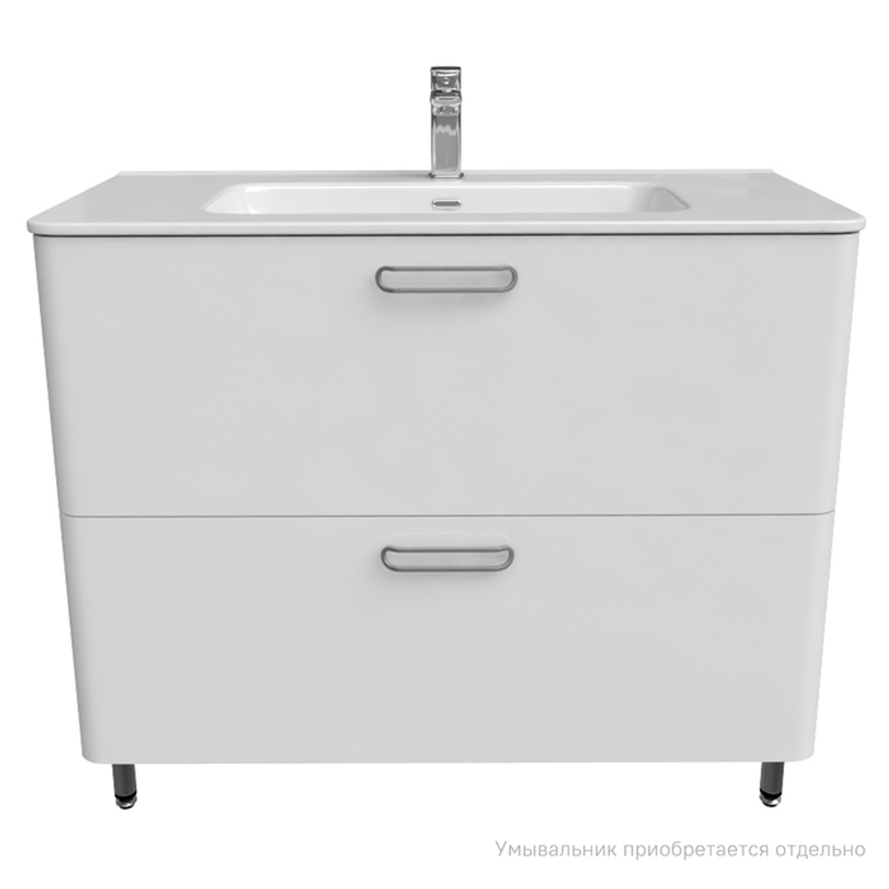 Тумба напольная IDDIS Brick, белая, 100 см, BRI10WFi95 подходит ум. 0101000i28