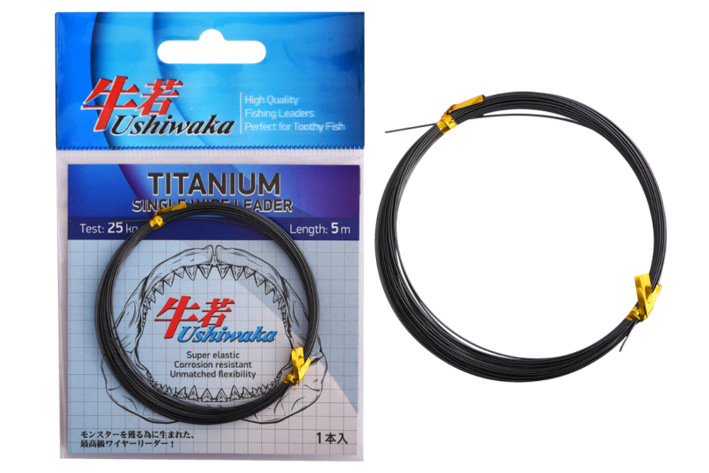 Поводочный материал Ushiwaka Titanium Single Wire, 25кг 5м