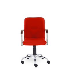 Кресло Самба GTP TG СН D8 (темный орех) Z29 (красный)