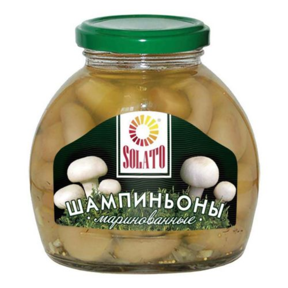 Грибы Шапминьоны маринованные Solato 170 гр
