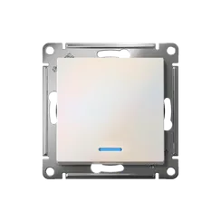 Выключатель 1-кл. СП AtlasDesign 10А IP20 (сх. 1а) 10AX с подсветкой механизм жемчуж. SE ATN000413