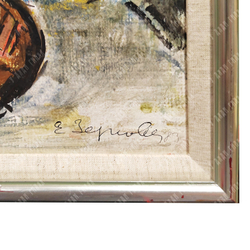 Зернова Е. С. Два букета тюльпанов. Темпера, грунтованный картон? 1983.