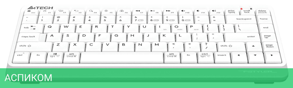 Клавиатура A4Tech Fstyler белый/серый (FBK11)