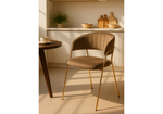 Стул на металлокаркасе Woodville Kamelia cappuccino, gold