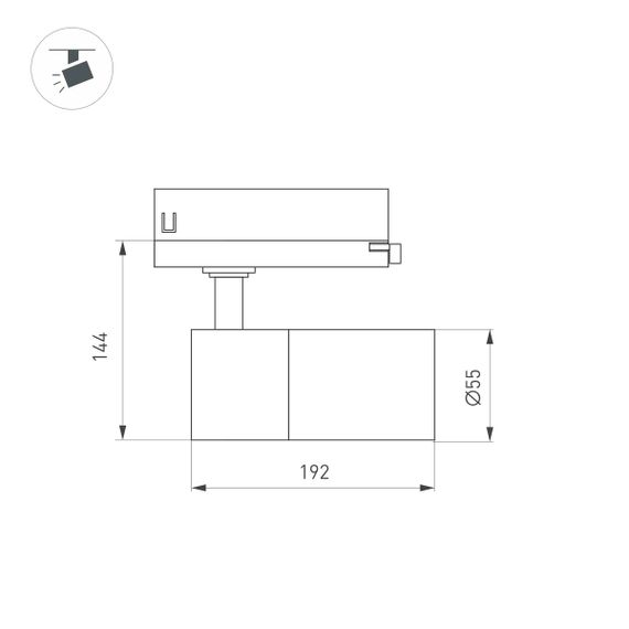 Трековый светодиодный светильник Arlight LGD-Artemis-Track-4TR-R55-12W Warm3000 048322