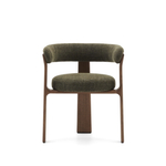 Granite Стул на 3 ножках из зеленого шенилла и массива ясеня в отделке орех