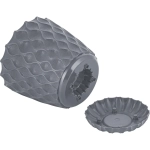 Горшок для цветов пластиковый 2,5л d-17,5см «Wave» с дренажной сеткой и съемным поддоном, вулканический серый