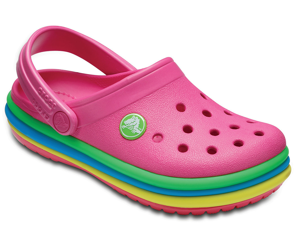 Сабо Crocs Crocband Rainbow Band Paradise Pink
