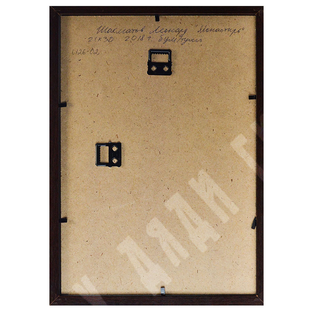 Шахматов Л.А.  Монастырь. Тушь, бумага. Москва. 2018 г.