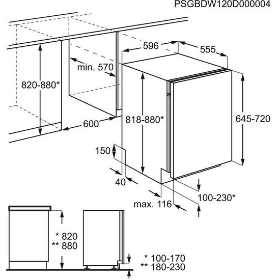 Встраиваемая посудомоечная машина AEG F 55312 VI0