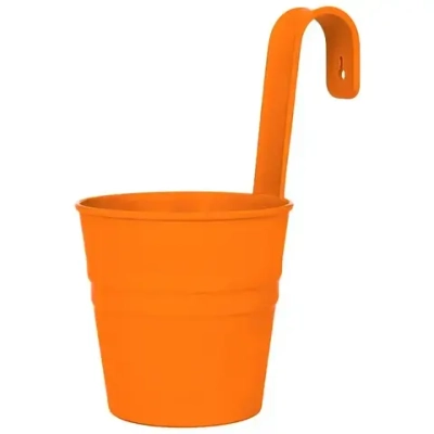 Кашпо-ведро настенное декоративное оранжевый 135х250мм