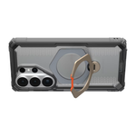 Защитный прозрачный чехол MagSafe с подставкой UAG Plasma XTE 360 для Samsung Galaxy S26 Ultra Полупрозрачный композитный гибридный чехол со встроенной вращаемой подставкой-держателем и высоким уровнем защиты при падении