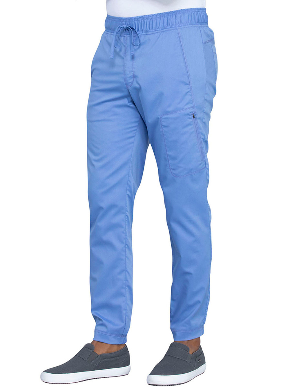 Брюки медицинские мужские Cherokee WW012 на резинке с кулиской, голубой, XL