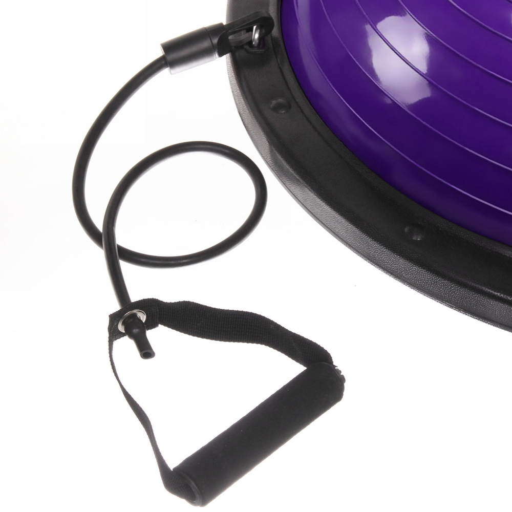 Балансировочная платформа «Classic» 59 х18 см (в комплекте насос и 2 эспандера трубчатых), фиолетовый