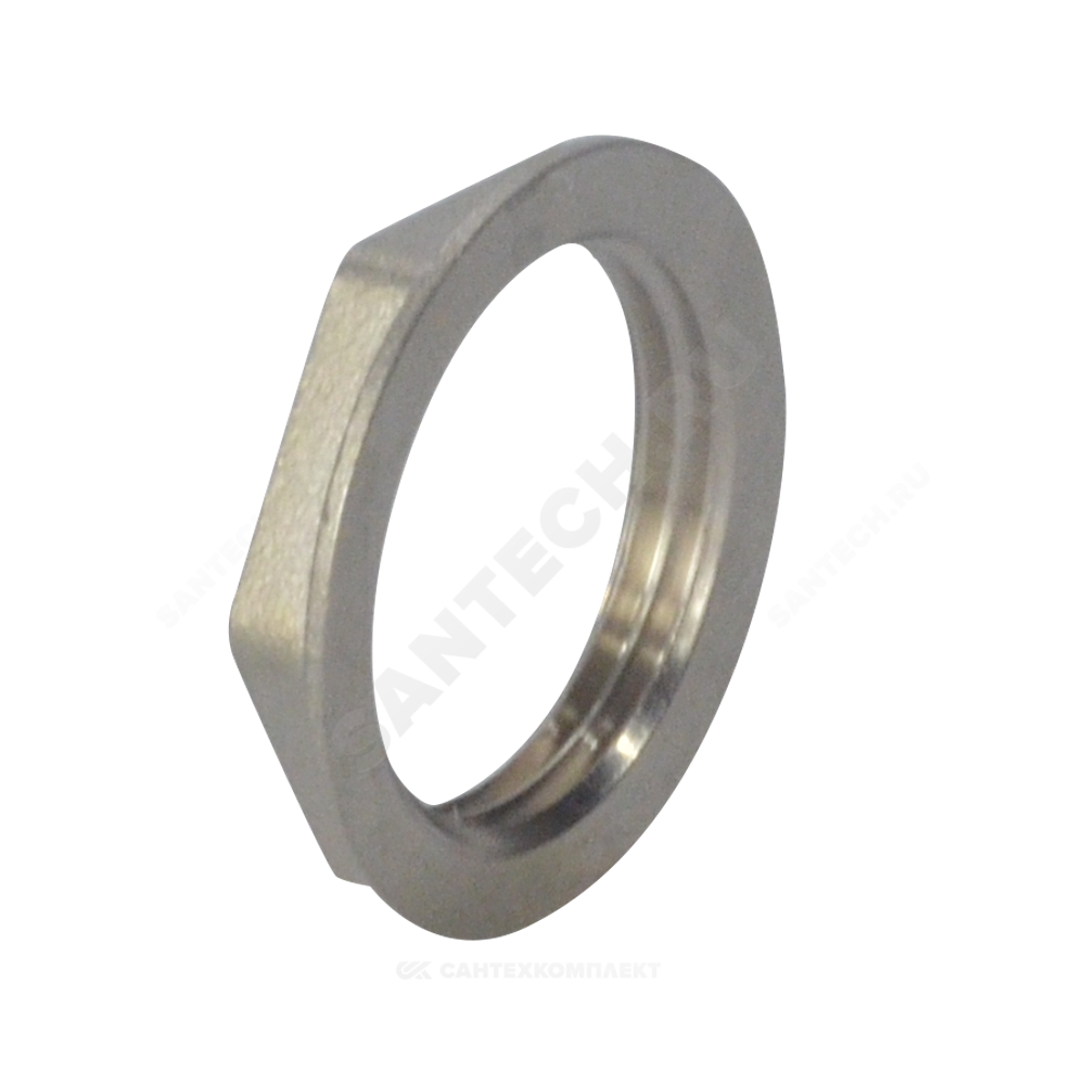 Контргайка латунь никель реборда Ду 32 (1 1/4") ВР SantechSystems