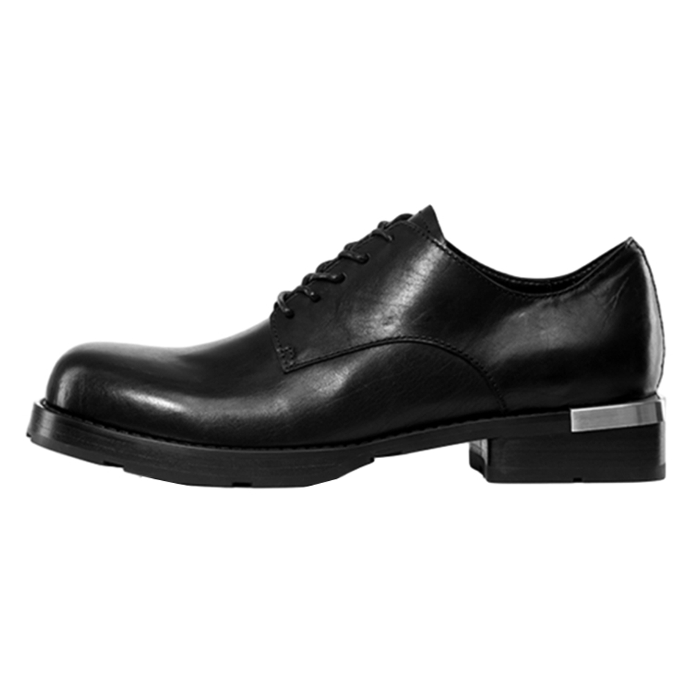 Kami Anger Casual Leather Shoes Unisex Black