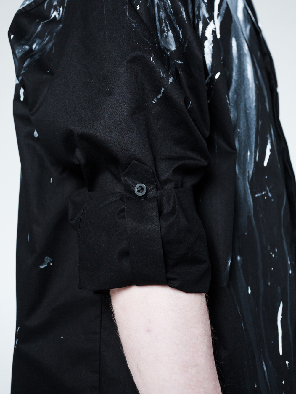 Рубашка "Черномор" с окрашиванием. Черно-белая