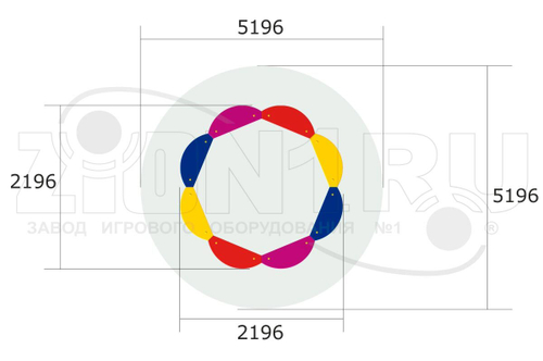 Детская песочница «Восьмиугольная»