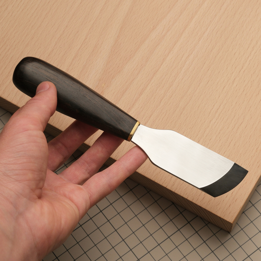 Нож косой с закругленным лезвием для шерфовки и раскроя