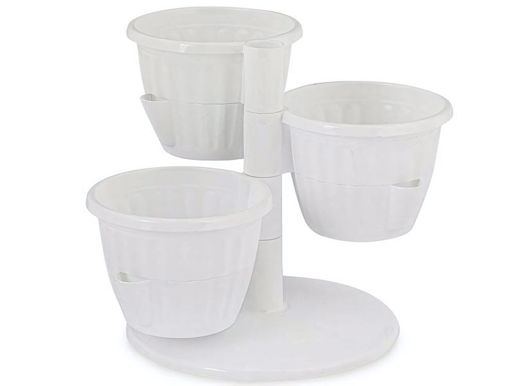 Горшок цветочный Каскад 0,7л (белый)