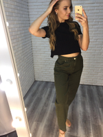 джинсы цвета хаки женские купить