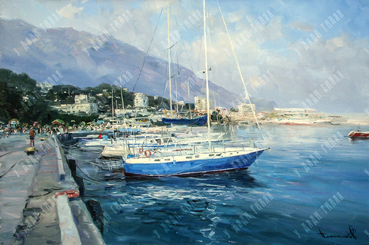 Плотников В. В. Набережная Ялты. Холст, масло. 2013 г.