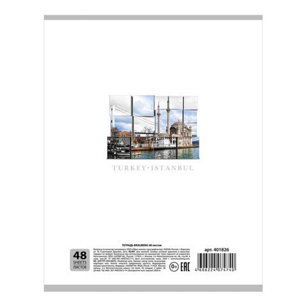 Тетрадь А5, 48 л., BRAUBERG, клетка, выборочный лак, ПУТЕШЕСТВИЯ, 401826, 5шт