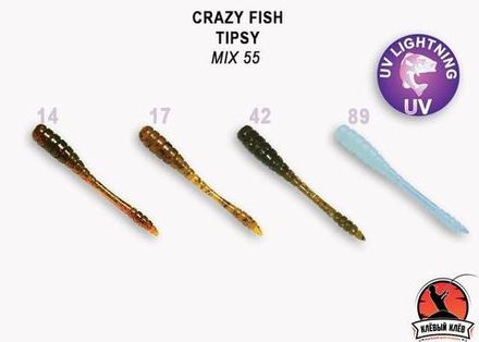 TIPSY 9-50-М55-6 Силиконовые приманки Crazy Fish